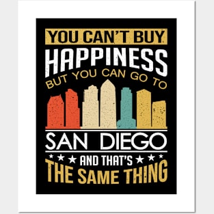 Vintage San Diego City - I Love San Diego Funny gift Posters and Art